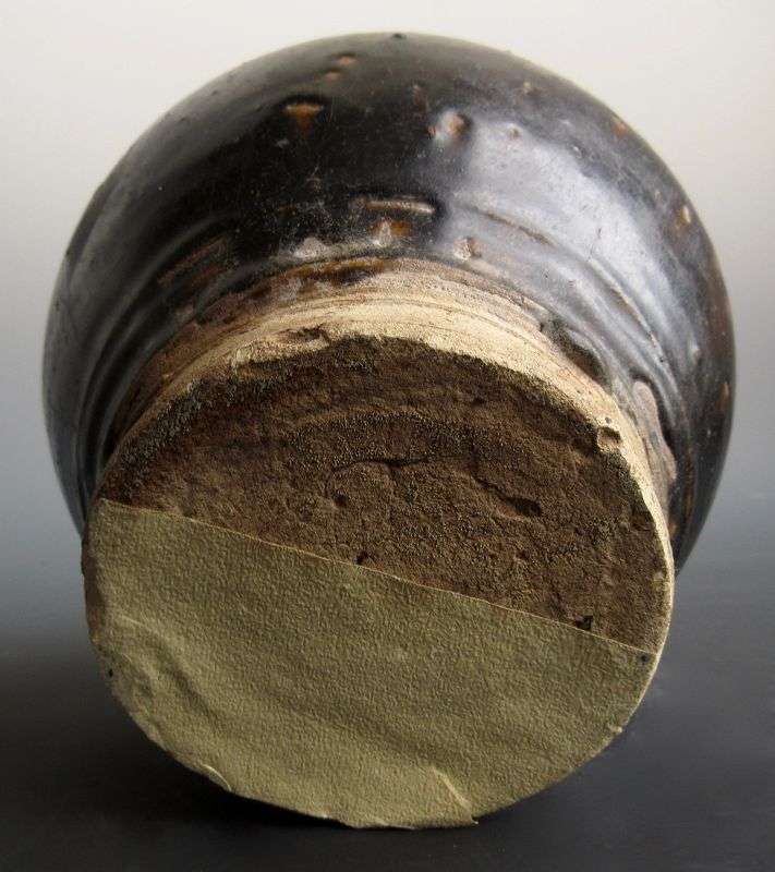 Antique Cambodian Brown Glaze Honey Container - Zentner Collection